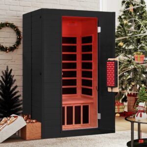 springspa 2-Person Full Spectrum Infrared Sauna with Red Light Therapy