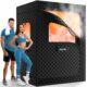 2 Person Sauna, Extra Large Sauna, Portable Steam Sauna Tent with 2 Steamers, 2 Folding Chair, 71”x 49”x 36”, Black product image