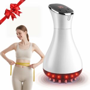 Lymphatic Drainage Massager & Anti Cellulite Massage Tool,Fascia Blaster for Cellulite,Helps Reduce Stretch Marks for Legs, Arms & Belly,Body Sculpting Machine with Microcurrent, Light, Vibration White product image