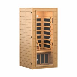 springspa 1-Person Far Infrared Sauna Canadian Hemlock Wood
