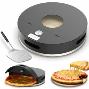 DWELLCOZY Grill Top Pizza Oven with Stone & Peel