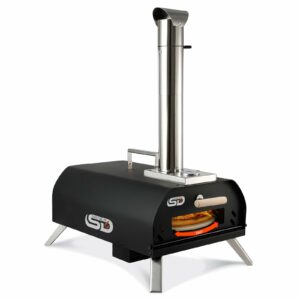 SizzleDelite 12-Inch Wood Pellet Pizza Oven with Thermometer