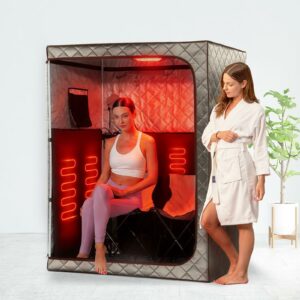TaTalife 2-Person Full Spectrum Infrared Sauna 47x35x63-Inch