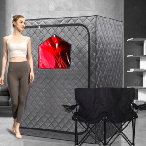 iDOTODO 2-Person Portable Infrared Sauna Tent with Chairs