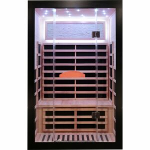 OUTEXER 2000W Infrared Sauna for Two Person 74.8x47.2x41.3-Inch
