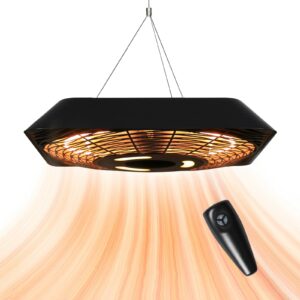Star Patio STP1568-RMLED-SQN2025 1500W Infrared Hanging Patio Heater