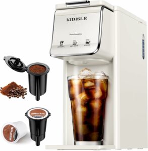 KIDISLE Single-Serve Coffee Maker for K-Cup & Grounds
