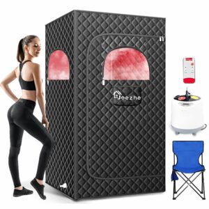 Joezhe Infrared Sauna Box 1200W Portable Steam Tent