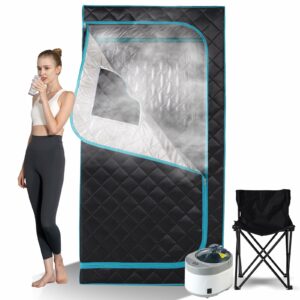 Smartmak Portable 1500W Steam Sauna Tent with Chair