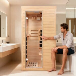 Homsido 1350W Far Infrared Sauna 1-Person (30x35x67Inch)