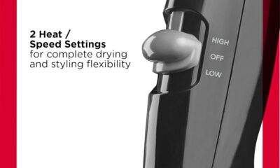 Revlon Compact Hair Dryer | 1875W Lightweight Design, Perfect for Travel, (Black) Black 1 Count (Pack of 1) product image