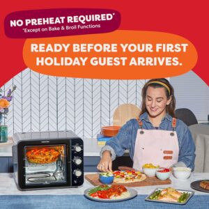 Instant Pot No Preheat Required* 4-Slice Air Fryer Toaster Oven with InstantHeat Technology, 7-in-1, Air Fry, Bake, Toast, Roast, Broil, Warm, and Make Pizza 4-Slice Toaster Oven