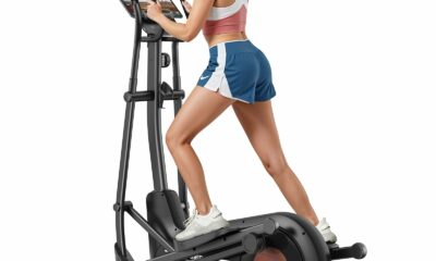 Merach Elliptical Machine, Elliptical Exercise Machine for Home with Hyper-Quiet Magnetic Drive System, Elliptical Training Machines with16.5-19IN Stride, Automatic Resistance, 400lbs Capacity 19IN Stride Smart Classic Black product image