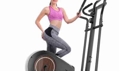 ANCHEER Elliptical Exercise Machine, Elliptical Trainer for Home Gym, Exercise Equipment 500Lbs Max Weight, Ultra-Silent Elliptical Machine, with Smooth 14 Resistance Levels & Pulse Rate Grips Silver product image