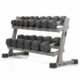 XMARK Dumbbell Set with Rack, Weights Dumbbells, Multiple Free Weights and Horizontal Storage for Home Gym Strength Training, Storage Rack Color Options Gray Rack 10-50lb Set product image