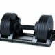 Adjustable Dumbbell (Single) 5-40/80lb, 5lb Increments, for Home Gym Fitness - Upto 20 weight settings BLACK - 40LB Extendable product image