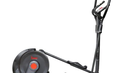 Sunny Health & Fitness Power Stride Smart Elliptical with 17.7" Stride & Pulse Sensor, 16 Level Magnetic Resistance Cross Trainer for Home Full Body Workout with SunnyFit App, Optional Electromagnetic product image