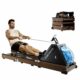 KINGSMITH Rowing Machines for Home Foldable, Compact Row Machine, 400LB & 350LB Weight Capacity, Folding Rower Machine with Adjustable Resistance, Data Monitor, App Supported Water Rower*Walnut(331LBS) product image