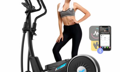 MERACH Elliptical Exercise Machine for Home Use, Elliptical Machine with Hyper-Quiet Magnetic Drive System, 16-Level Resistance Adjustment, 15.5IN Stride, 350LBS Loading Capacity, MERACH App Metallic product image
