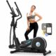 MERACH Elliptical Exercise Machine for Home Use, Elliptical Machine with Hyper-Quiet Magnetic Drive System, 16-Level Resistance Adjustment, 15.5IN Stride, 350LBS Loading Capacity, MERACH App Metallic product image