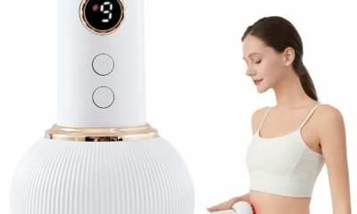 Lymphatic Drainage Massager & Anti Cellulite Massage Tool, Helps Reduce Stretch Marks & Cellulite, for Legs, Arms & Belly, Body Sculpting Machine with Microcurrent, Light, Heat & Vibration White product image