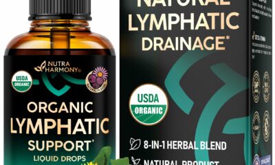 USDA Organic Lymphatic Drainage Supplement - Echinacea | Elderberry | Dandelion | Rosehip | Cleavers | Calendula | Burdock - Made in USA - Lymph System Drops - Immune Support, Cleanse & Detox, 2 fl oz 2 Fl Oz (Pack of 1) product image