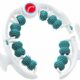 Cellulite Massage Tool - Lymphatic Drainage Massager - Muscle Roller, Deep Fascia Massage, Dimpled Skin Removal, Legs/Thighs/Buttocks, Anti-Cellulite Roller, Smooth Skin, Pain Relief (Green) 8 Wheel -White Green product image