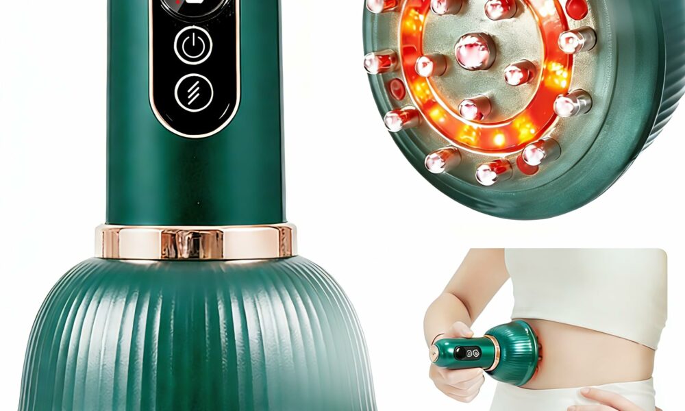 DiDEER Lymphatic Drainage Massager & Anti Cellulite Massage Tool, Reduce Stretch Marks & Cellulite,for Legs, Arms & Belly, Body Sculpting Machine with Microcurrent, Light, Heat & Vibration (Green) product image