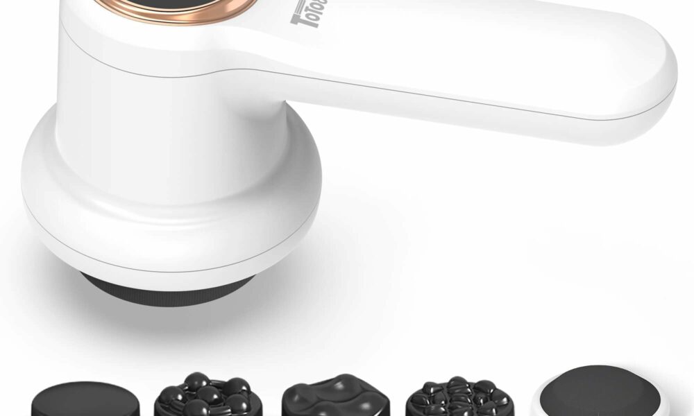 Electric Cellulite Massager – Body Sculpting Machine with 8 Massage Heads, Lymphatic Drainage & Skin Tightening for Belly Stomach Leg, Lipo Roller Massager After Surgery, Adjustable Speed. White product image