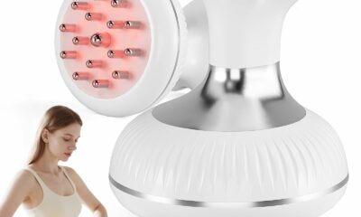 Lymphatic Drainage Massager - Helps Reduce Stretch Marks & Cellulite,for Legs Arms Belly,Body Sculpting Machine with Microcurrent,Heat,Vibration,Light Gifts for Women Silver product image