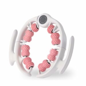 Cellulite Massage Tool Lymphatic Drainage Massager for Thighs & Legs & Buttocks, Anti Cellulite Roller with Detachable Handles Fascia Massage Tool for Contoured & Smoother Skin, White-Pink Pink-white product image