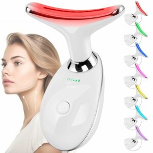 Facial Massager Face and Neck, Face 𝖲 culpting Wand Tool with 7 Color - Birthday, Christmas, Mothers Day, Valentines Day Gifts for Her Women Mom Best Friend Wife Teacher (White) product image