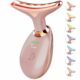 Red Light Therapy for Face and Neck, 7 Color Face Massager Tool for Wrinkles, Double Chin, Vibrating Facial Massager with Thermals for Skin Care, Rose Gold product image