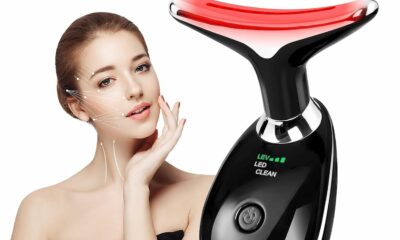 Facial and Neck Massager, Lymphatic Drainage Facial Massager Designed Specifically for The Face and Neck, Equipped with 7-Color Face 𝖲culpting Wand (Black) product image