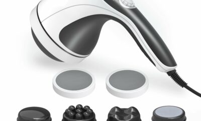 Handheld Cellulite Massager, Body Sculpting Machine, Cellulite Massager Electric Tool, Lymphatic Massage Roller with 8 Rotating Heads & 2 Mesh Caps for Body Shaping & Lymphatic Drainage product image