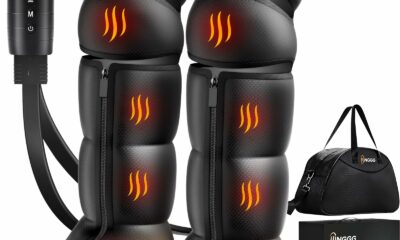 YINGGG Air Compression Leg Massager with Heat - Foot and Calf Massage Sleeve with 3 Heat&6 Intensities&6 Modes, Compression Boots for Circulation and Pain Relief-M Medium product image