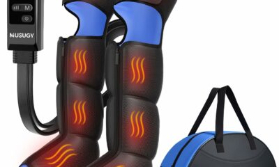 Leg Massager with Heat and Compression : Sequential Compression Boots with 6 Modes,9 Intensity and 3 Heat for Circulation and Pain Relief - Christmas Birthday for Mom, Dad, Athletes, Gym product image
