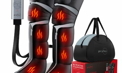 Leg Massager with Heat and Compression, Foot Massager for Circulation and Pain Relief, 3 Timers, 12 Intensity, 6 Modes,3 Heating with Knee Massager,Valentines Day Gifts for Man Woman,Black product image