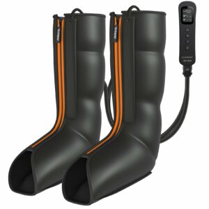 QUINEAR Leg Compression Massager, Calf Massager for Circulation and Pain Relief with 3 Modes and 3 Intensities,Compression Boots for Leg (no Heat) Yellow (No Heat) product image
