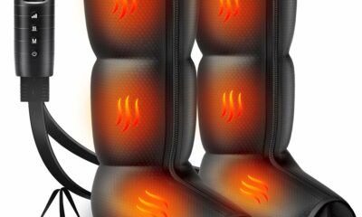 YINGGG Leg Compression Massager with Heat, Foot & Calf Massager Boots for Circulation and Pain Relief, Professional Sequential Compression Boots with 6 Modes, 6 Intensities, 3 Heat-M Medium product image