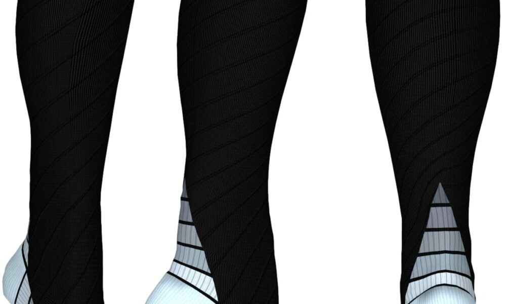 Physix Gear Compression Socks 20-30 mmHg - Men & Women - Running, Nurses, Shin Splints, Flight, Travel Black/Grey L/XL product image