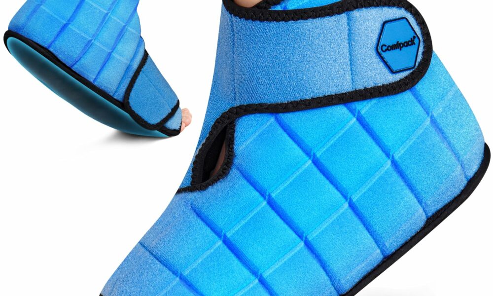 Foot Ice Pack Wrap for Plantar Fasciitis Relief with 2 Hours Long Lasting Cold, Reusable Ice Boot for Injuries, Heel Pain, Swelling, Achilles Tendonitis, Surgery product image