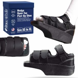 Wedge Post-Op Shoe, Medical Offloading Shoes for Toe Injuries, Surgical and Orthopedic Boot for Foot, Plantar Fasciitis, Bunion, Hammertoe, Broken Toe Support for Men and Women, Size S Small product image