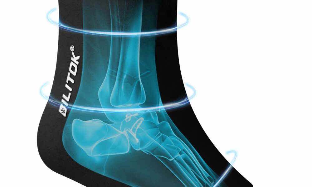 BILITOK Reusable Foot Ankle Ice Pack Wrap for Injuries, Cold Compression Therapy for Achilles Tendonitis, Plantar Fasciitis, Swelling, Sprained, Pain Relief (Black) product image