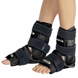 REVIX Ice Packs for Ankle Injuries Reusable, Ankle Ice Wrap with Cold Compression for Feet Pain Relief, Plantar Fasciitis and Achilles Tendonitis, Soft Plush Lining, 2 Packs, Black Black-Pack 2 2.0 product image