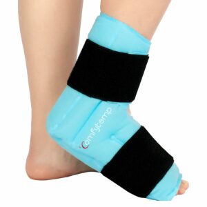 Comfytemp Ankle Foot Ice Pack Wrap for Plantar Fasciitis Relief, FSA Eligible HSA, Ankles Brace for Ankle Sprain, Heel Spur, Swelling, Achilles Tendonitis, Pain, Hot Cold Physical Therapy Gift, 1 Pcs Blue Large(1 Pack) 1.0 product image