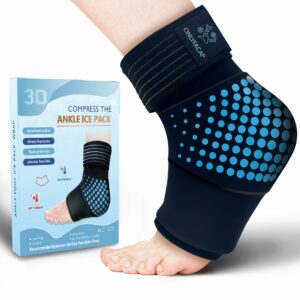 Ergonomic Ankle Ice Pack Wrap,Hot and Cold Compress Therapy for Foot Pain Relief, Ice Packs for Injuries Reusable Gel Ankle Brace, Ideal for Plantar Fasciitis and Achilles Tendonitis Medium product image