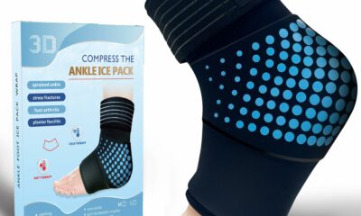 Ergonomic Ankle Ice Pack Wrap,Hot and Cold Compress Therapy for Foot Pain Relief, Ice Packs for Injuries Reusable Gel Ankle Brace, Ideal for Plantar Fasciitis and Achilles Tendonitis Medium product image