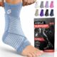 Sleeve Stars Ankle Support for Ligament Damage & Sprained Ankle, Plantar Fasciitis Support & Achilles Tendonitis Pain Relief, Ankle Brace for Women & Men w/Compression Ankle Strap (Single/Light Blue) Medium Light Blue 1 product image