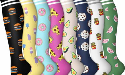 FEYHAY Copper Compression Socks (8 Pairs) 15-20 mmHg Circulation is Best Athletic & Daily for Men & Women, Running, Climbing Large-X-Large 12 Colour Mixture product image